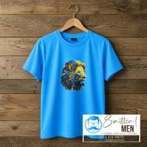 Alternative view of  Blue Crewneck T-shirt - Lion Design