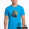  Blue Crewneck T-shirt - Lion Design