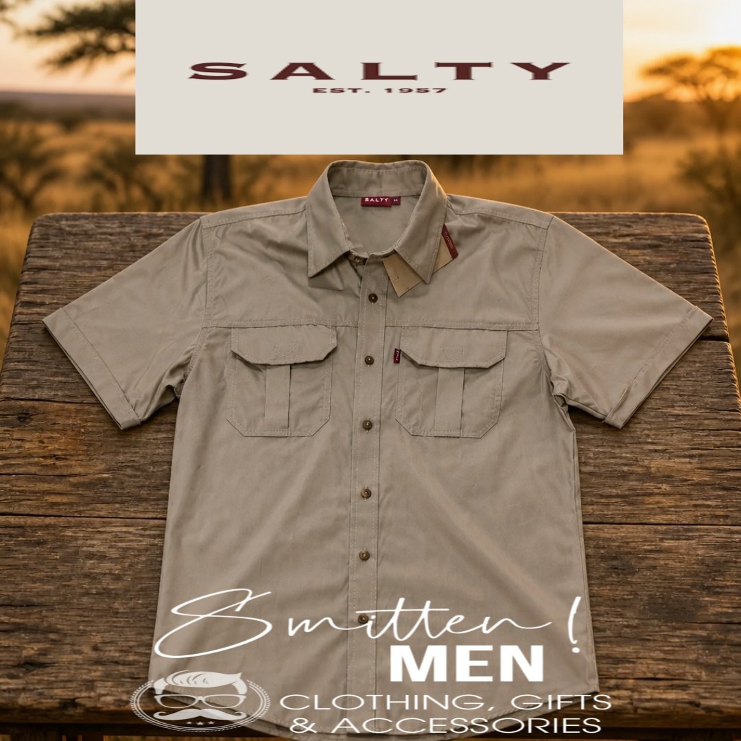 Salty Short Sleeve Bush Shirt - Khaki