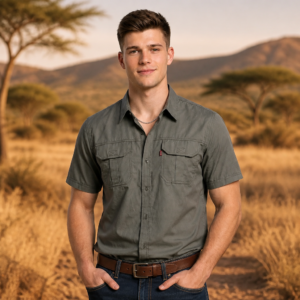 Salty Short Sleeve Bush Shirt - Olive