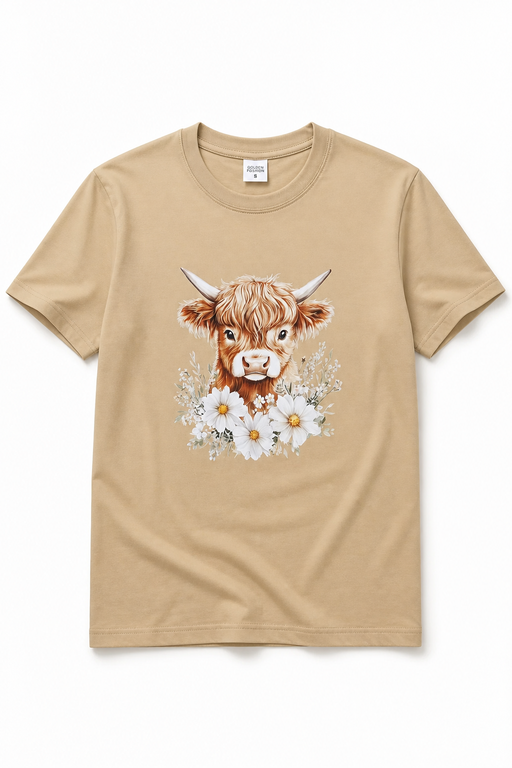 Highland Cow - Sand Colored with Daisy's