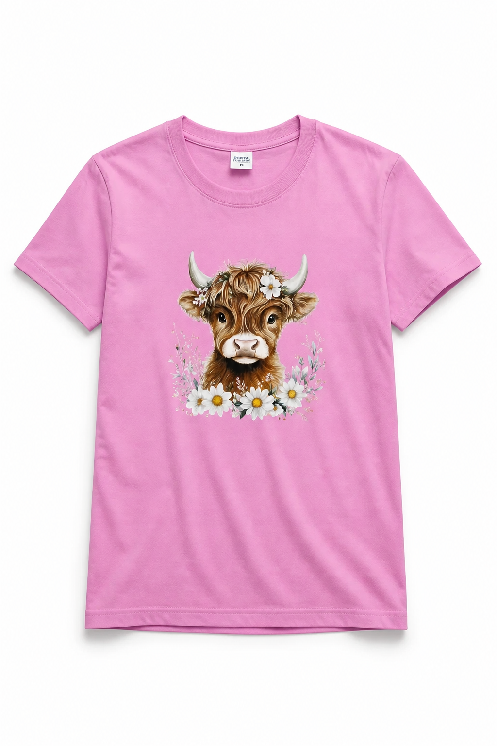 Highland Cow - Pink with Daisy's
