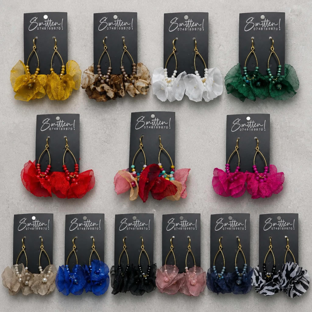 Teardrop Wire Frame Earrings