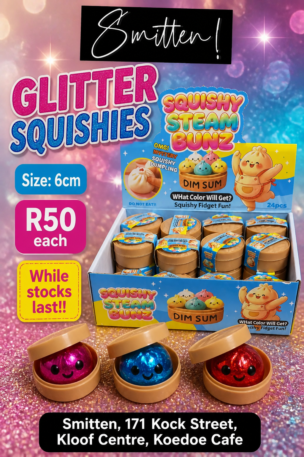 Glitter Mystery Squishy (Dumpling Edition) Small