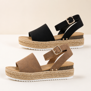 Alternative view of Platform Espadrille Sandals Brown