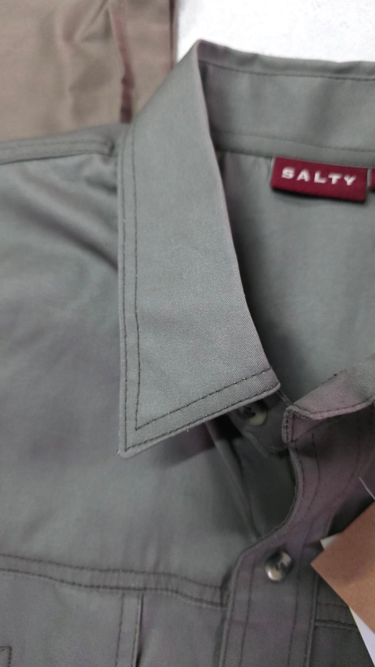 Salty Short Sleeve Bush Shirt - Olive - Image 6