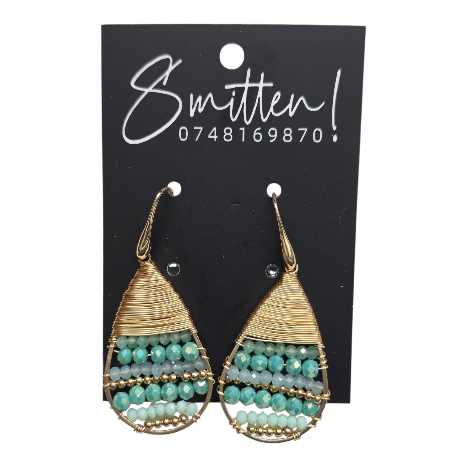 Wire-wrapped Teardrop Earrings - Image 3