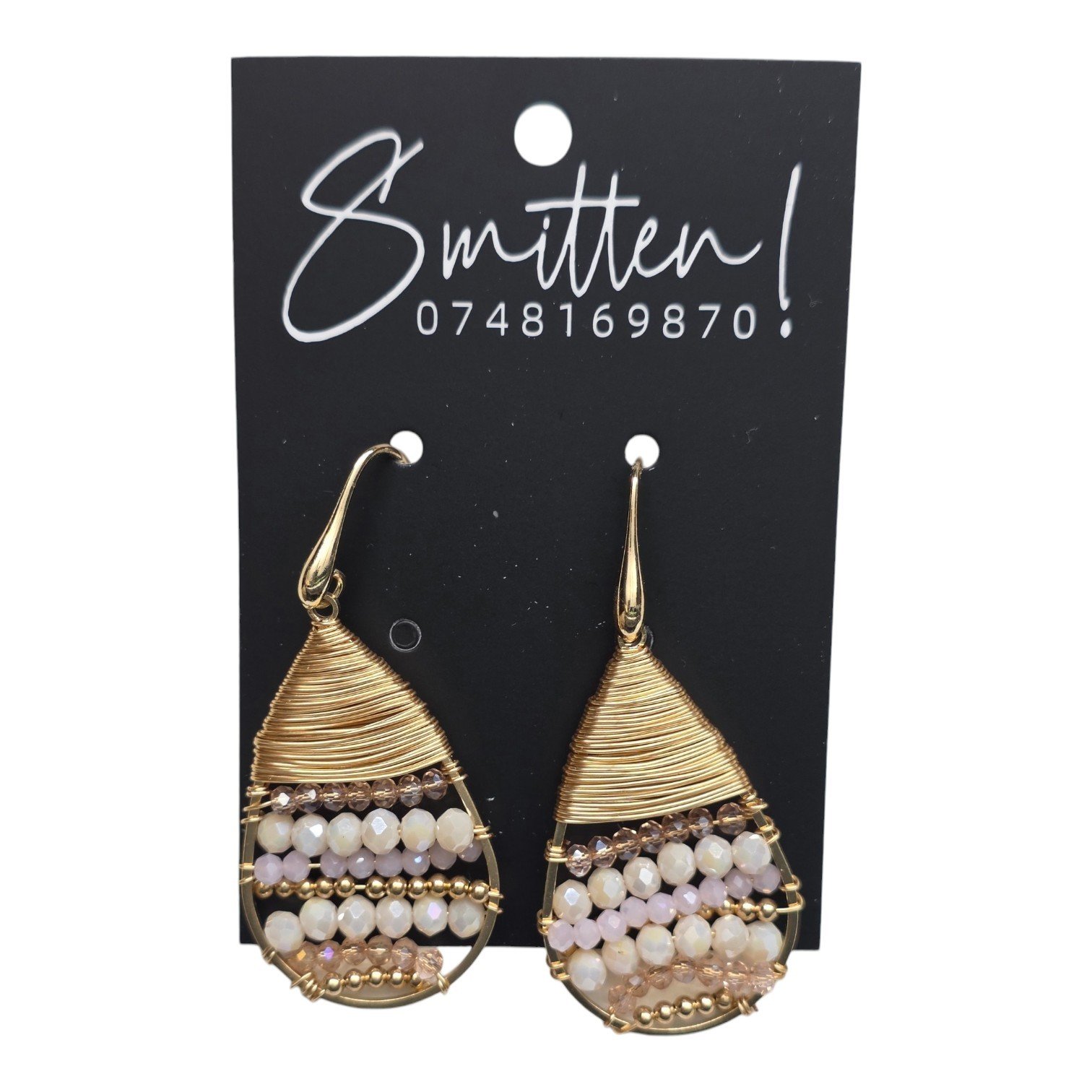 Wire-wrapped Teardrop Earrings - Image 4