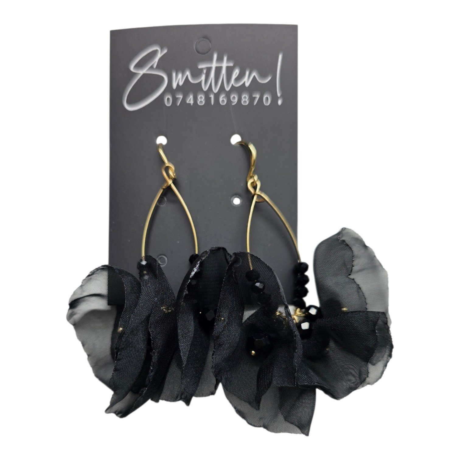 Teardrop Wire Frame Earrings - Image 5