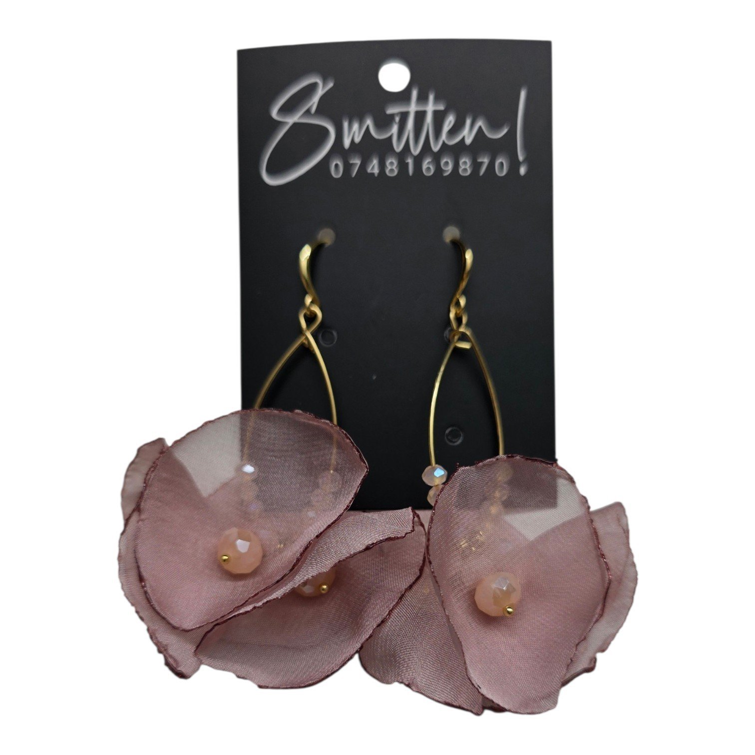 Teardrop Wire Frame Earrings - Image 4