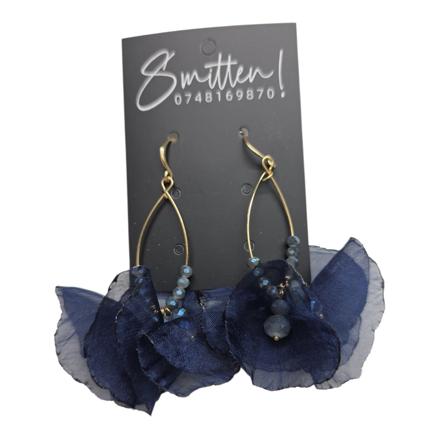 Teardrop Wire Frame Earrings - Image 3