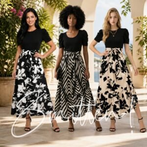 Alternative view of Black Floral Maxi Dress