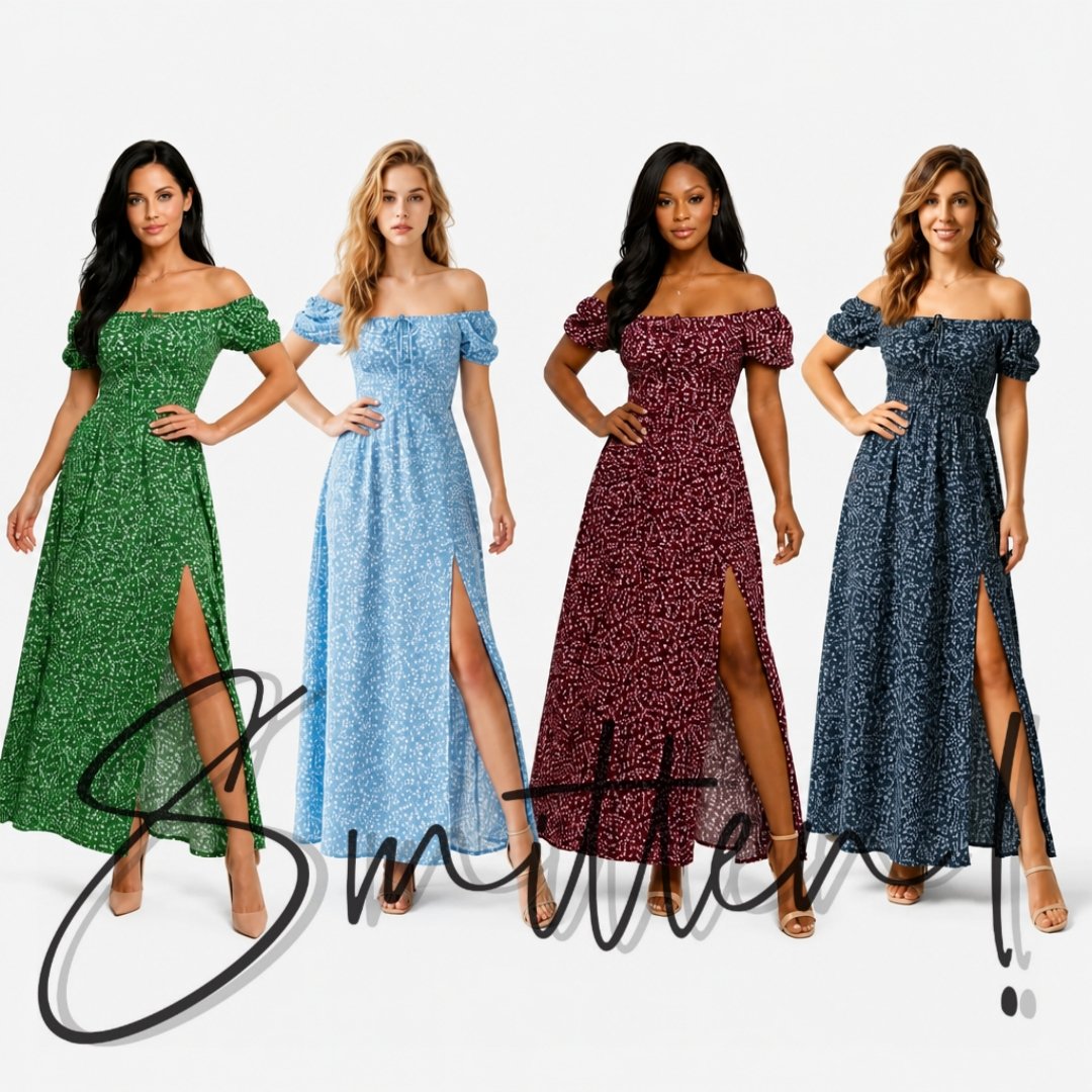 Bohemian Maxi Dress Green - Image 2