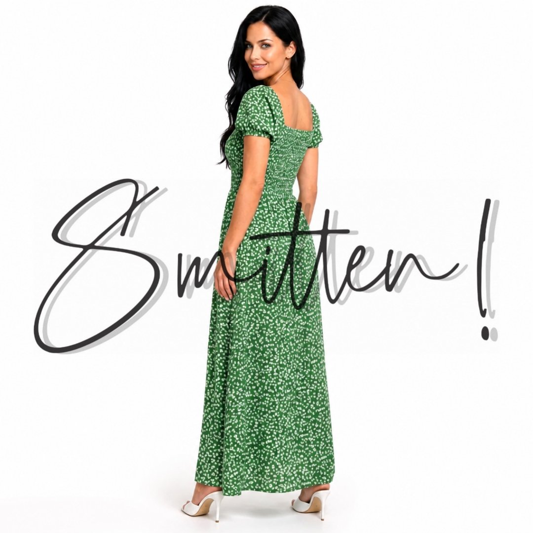 Bohemian Maxi Dress Green - Image 4