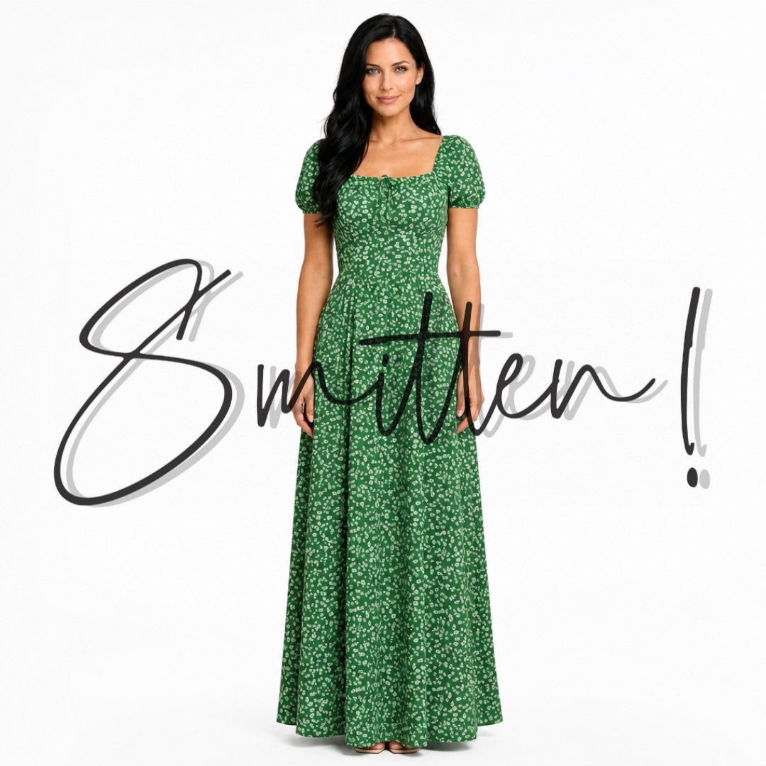 Bohemian Maxi Dress Green - Image 5