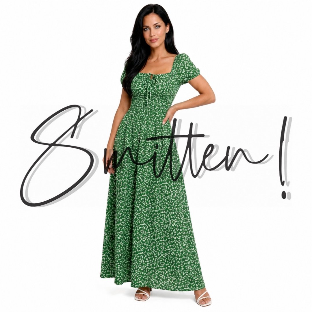 Bohemian Maxi Dress Green - Image 6