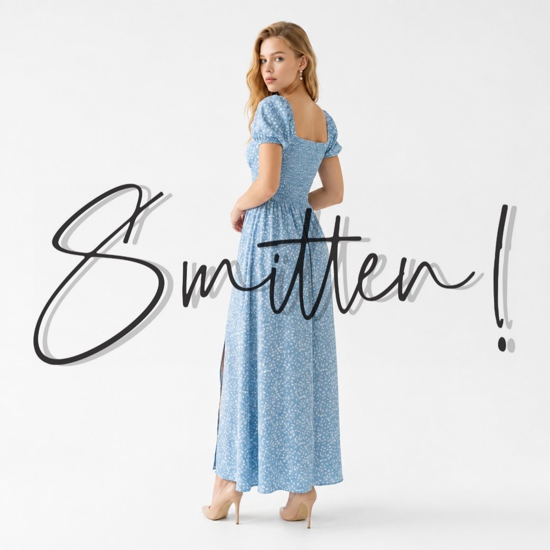 Bohemian Maxi Dress Blue - Image 5