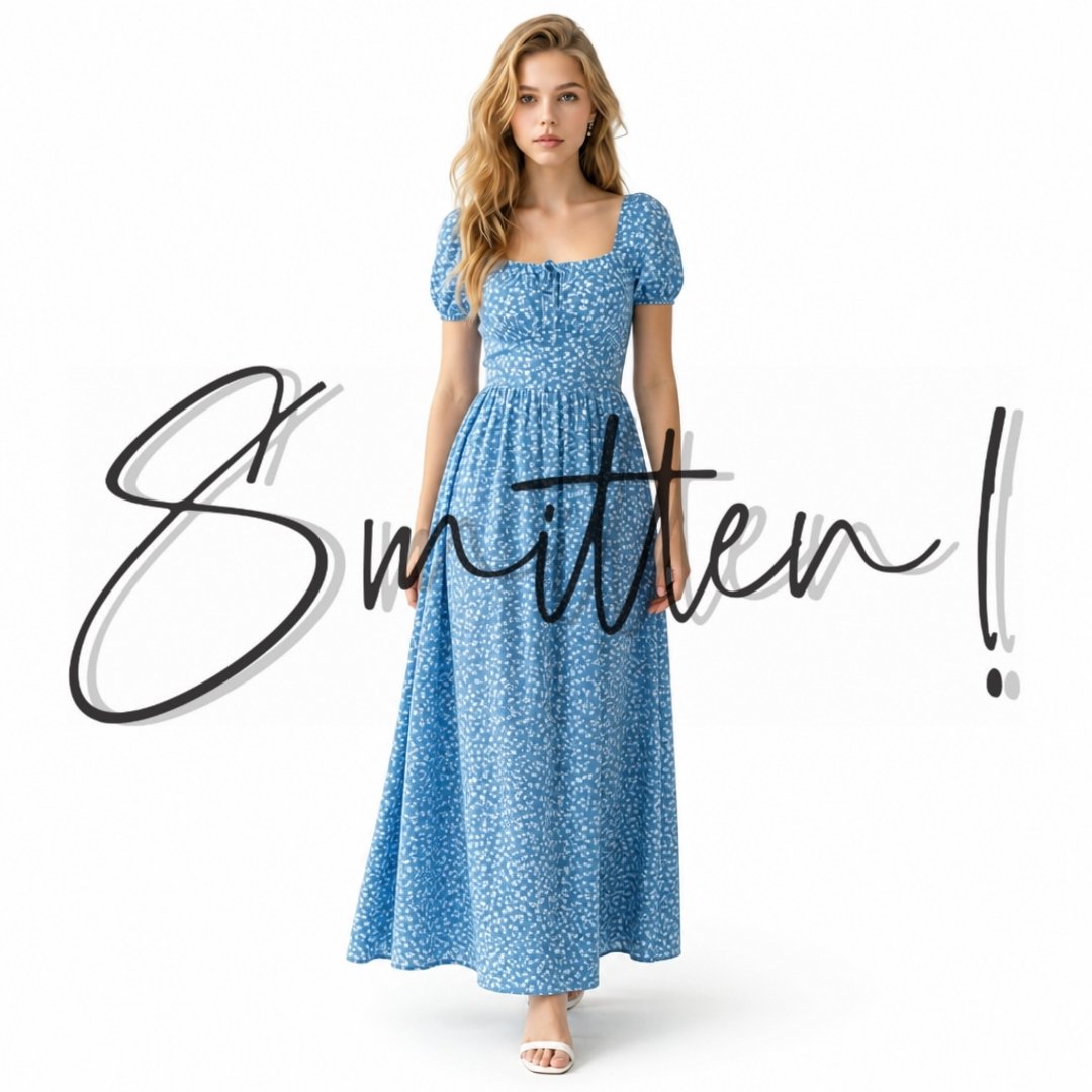 Bohemian Maxi Dress Blue - Image 6