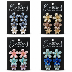 Three-tier Flower Cascade Earrings