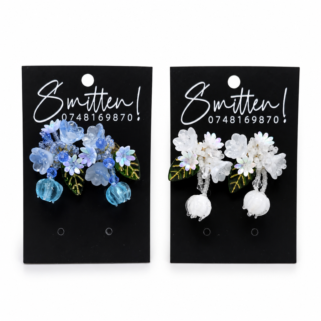Hand-Woven 3D Floral Drop Earrings