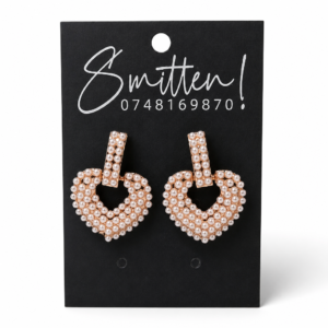 Heart-Shaped Drop Earrings