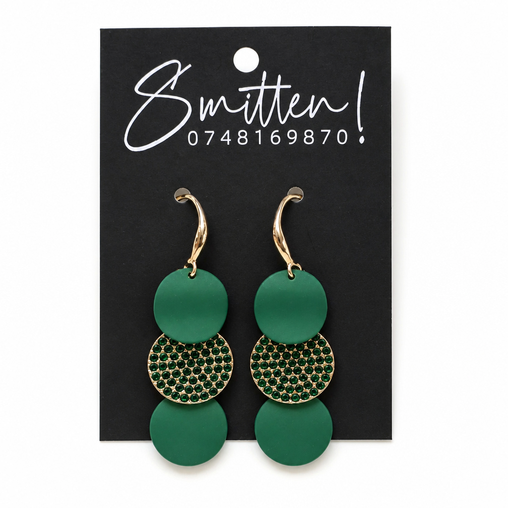 Three-tier Geometric Drop Earrings - Image 3