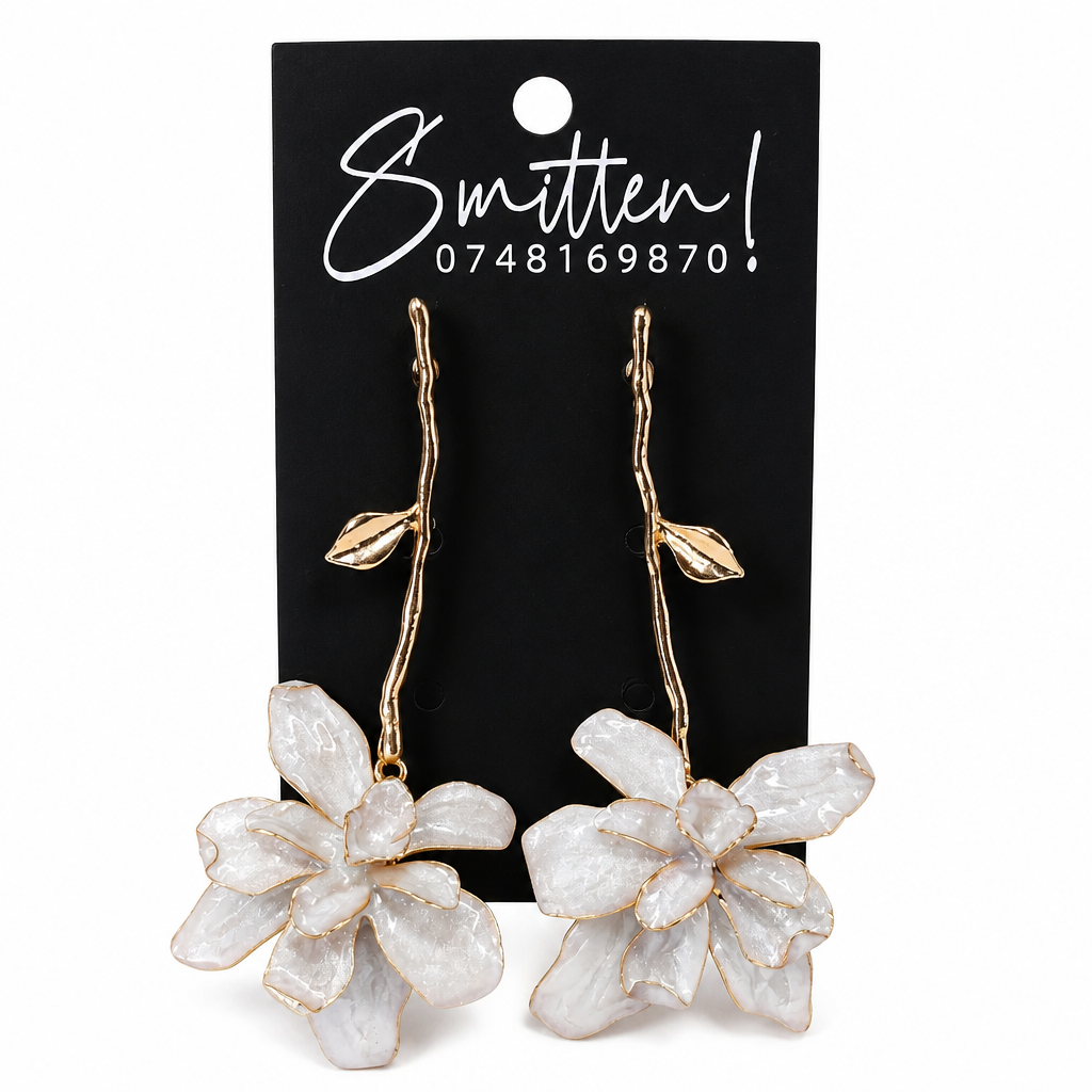 3D Flower Statement Earrings - Image 5