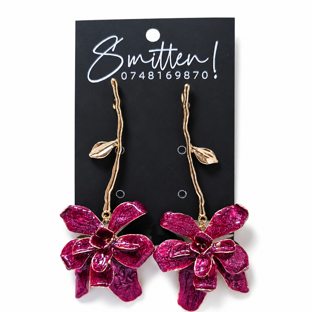 3D Flower Statement Earrings - Image 3
