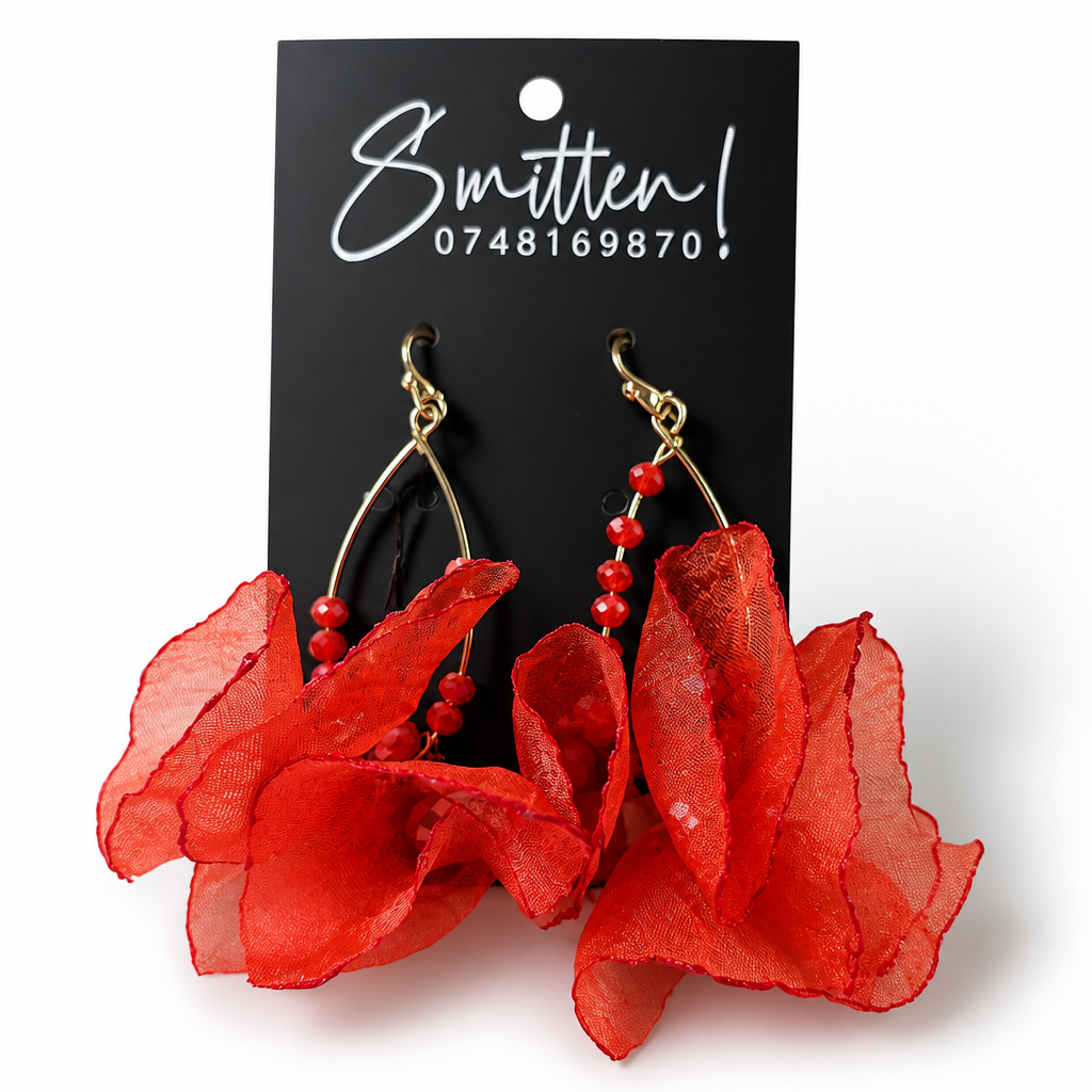 Bohemian-style Flower Hoop Earrings - Image 3