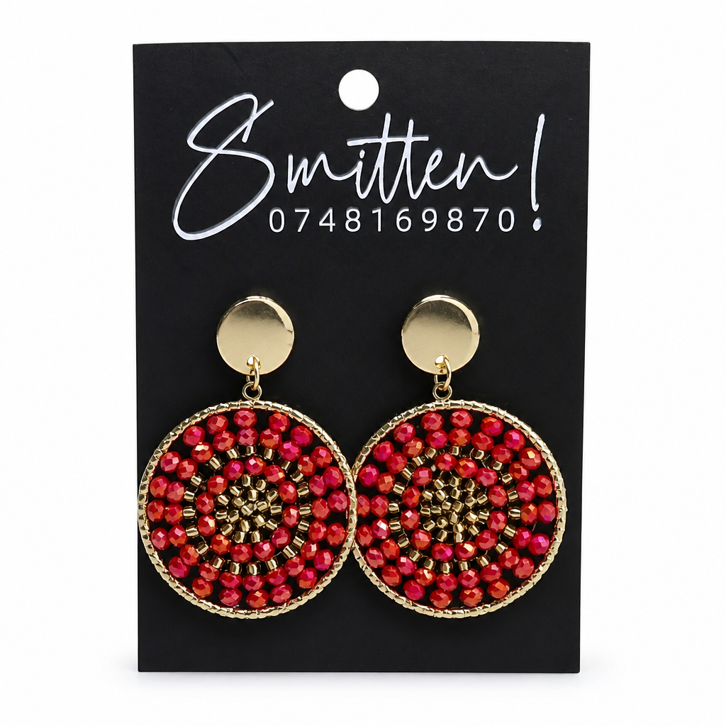 Striking Bohemian, Geometric Mandala Pattern Earring - Image 3