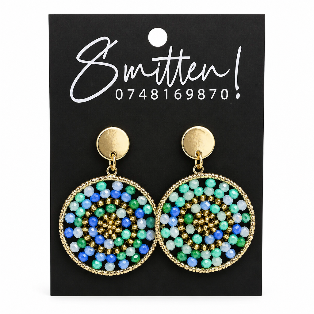 Striking Bohemian, Geometric Mandala Pattern Earring - Image 4