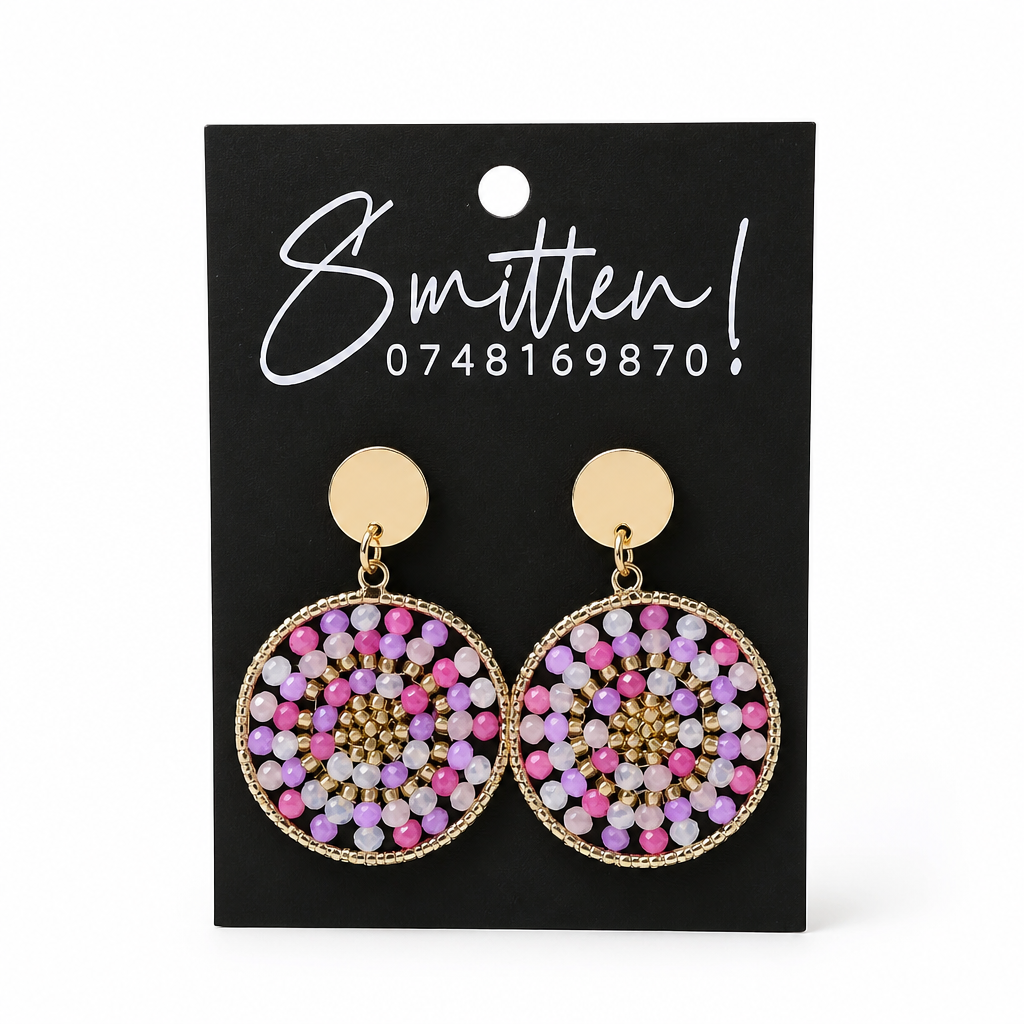 Striking Bohemian, Geometric Mandala Pattern Earring - Image 5