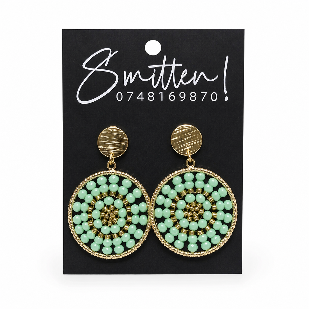Striking Bohemian, Geometric Mandala Pattern Earring - Image 6