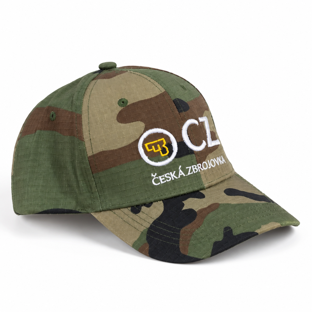 Classic Six-Panel Baseball Cap featuring the Česká Zbrojovka (CZ) firearms logo - Image 3