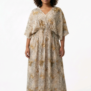 Maxi Kaftan Dress - Light Tiger