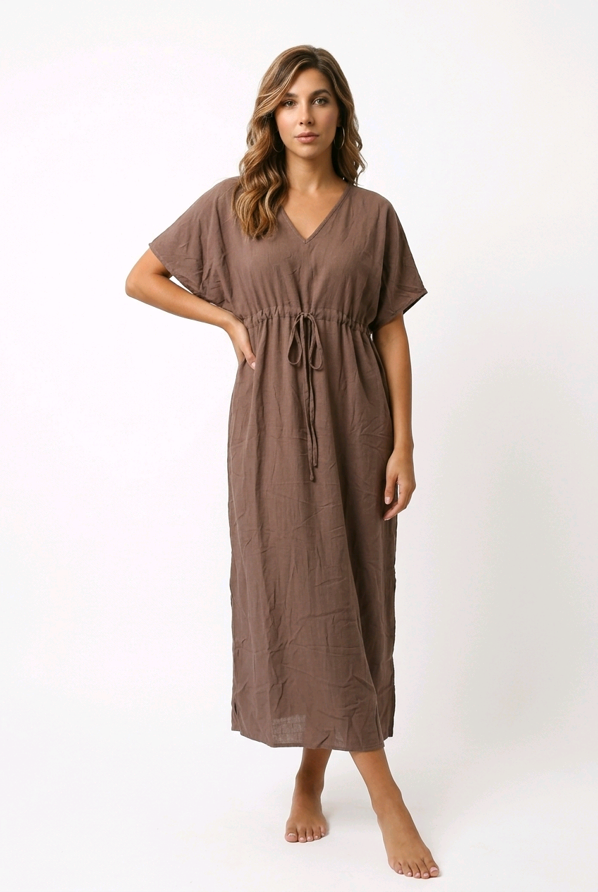 Kaftan Maxi Dress - Plain Colors - Image 10