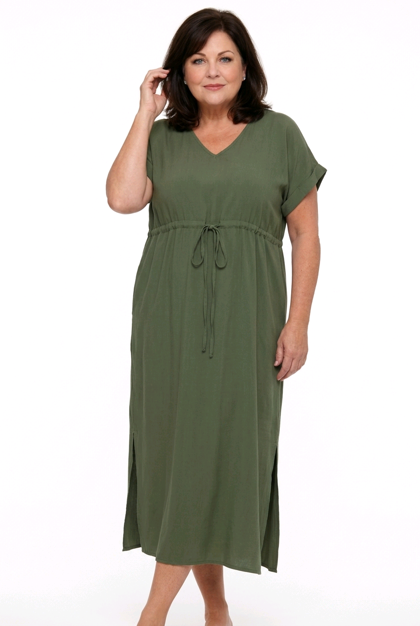 Kaftan Maxi Dress - Plain Colors - Image 9