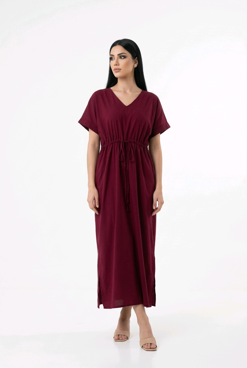 Kaftan Maxi Dress - Plain Colors - Image 7