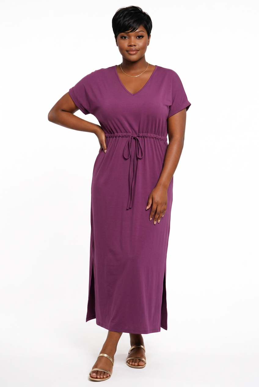 Kaftan Maxi Dress - Plain Colors - Image 4