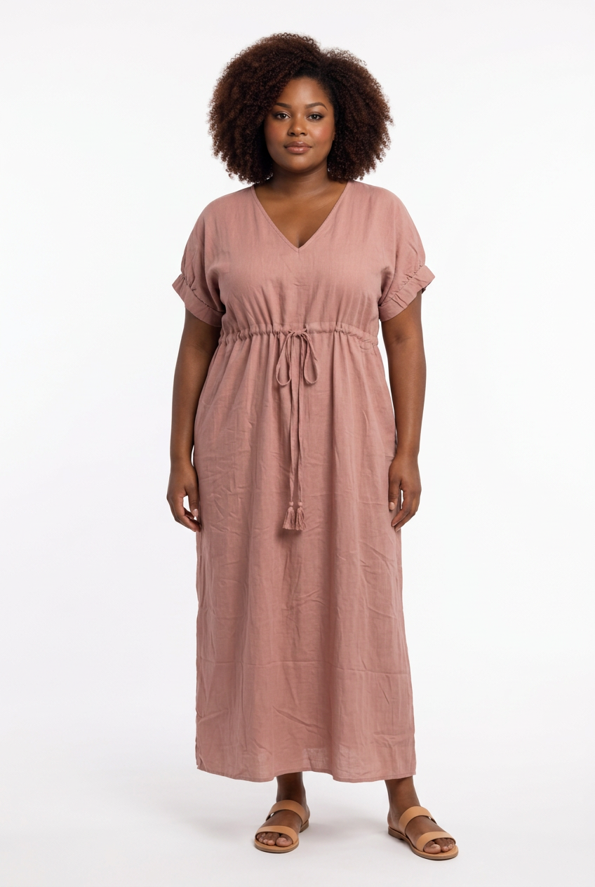 Kaftan Maxi Dress - Plain Colors - Image 3