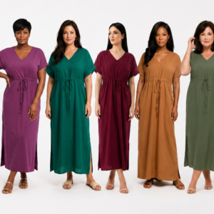 Kaftan Maxi Dress - Plain Colors