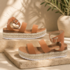 Brown Platform Espadrille Wedge Sandals