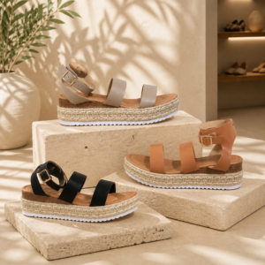 Alternative view of Khaki Platform Espadrille Wedge Sandals