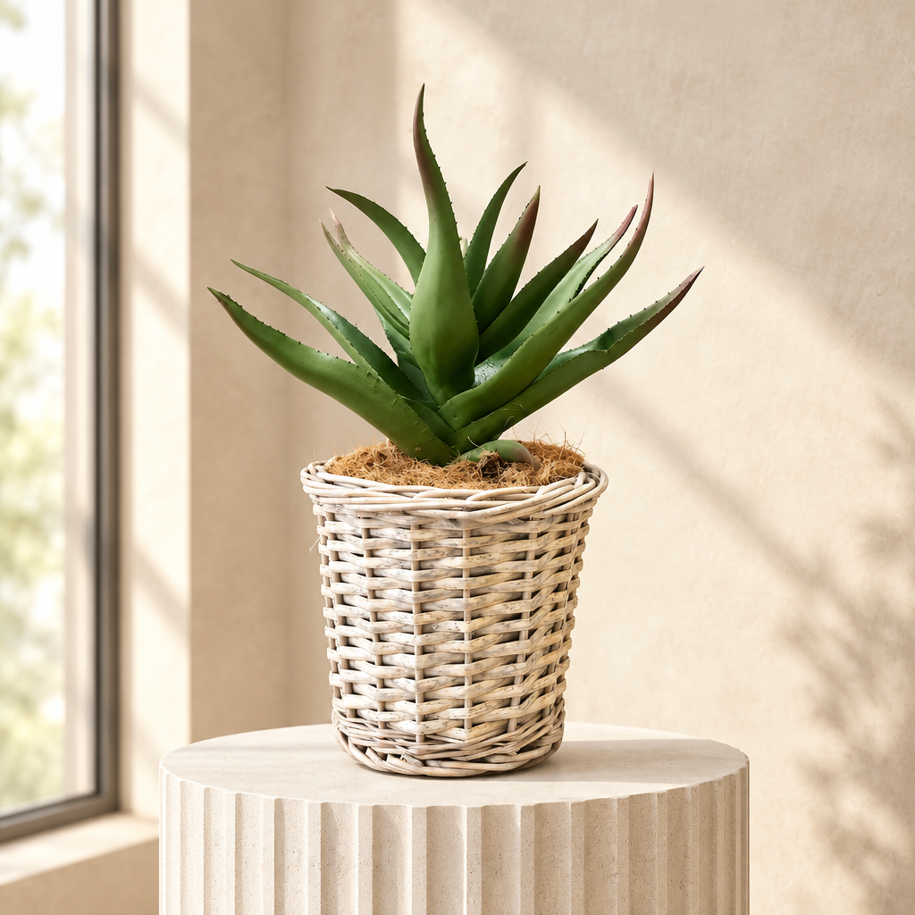 Oasis Aloe Basket Artificial Plant