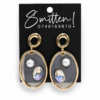 Oval Drop Statement Earrings
