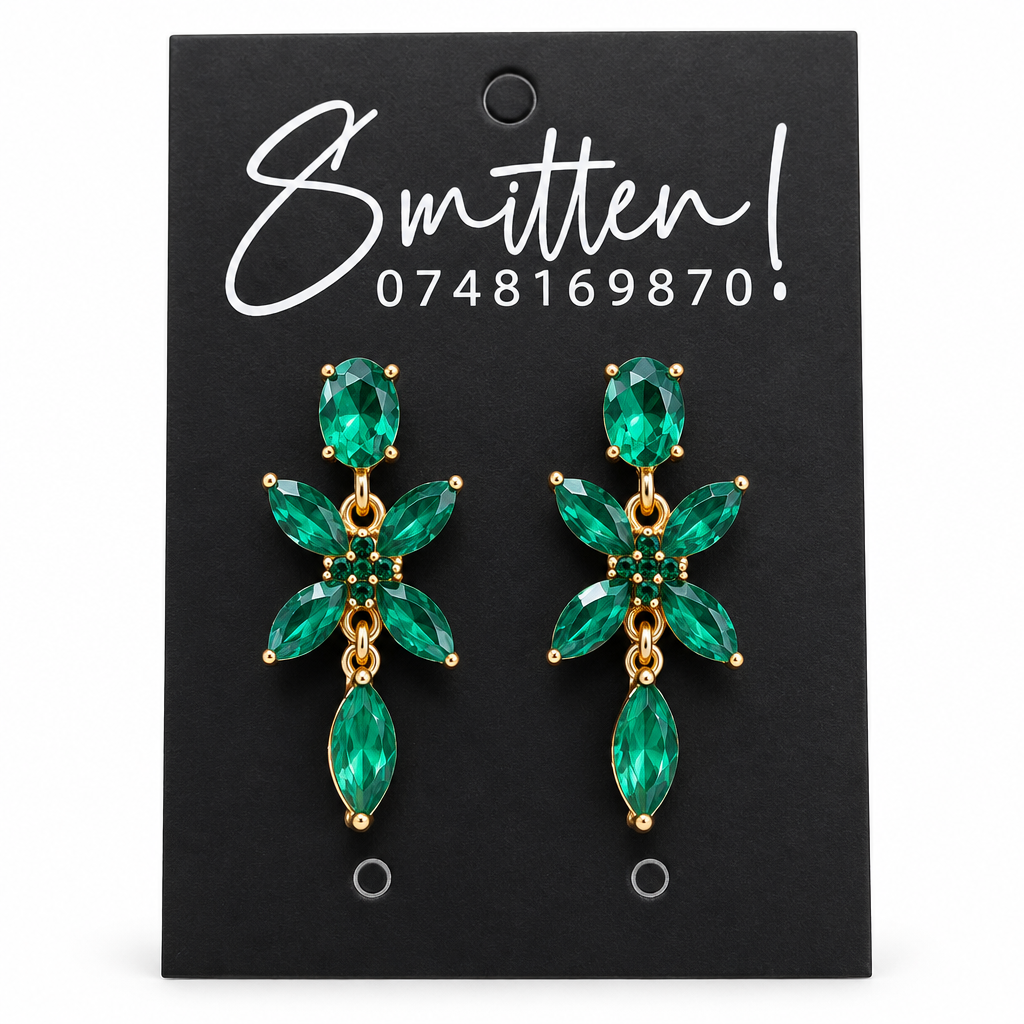 Crystal Rhinestone Statement Earrings - Image 4