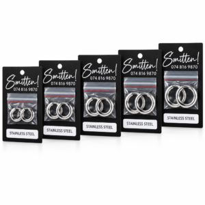 Silver-colored Segment Hoop Earrings