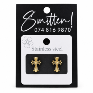 Alternative view of Cross-stud Earrings