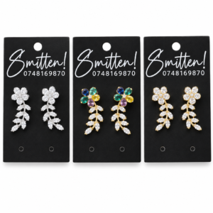 Floral Crawler Stud Earrings