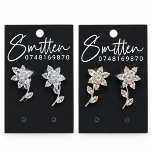 Floral Crawler Stud Earrings